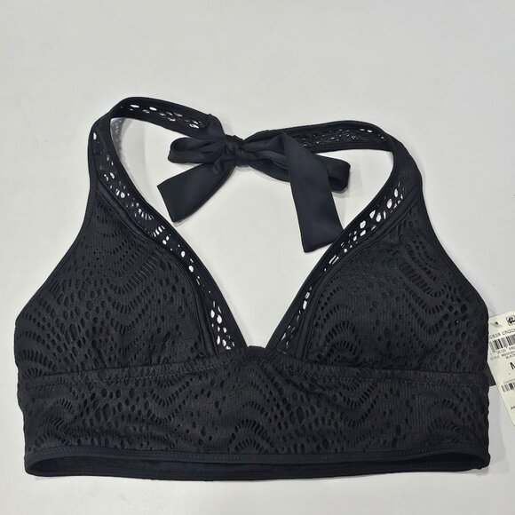 Bar III Crochet Longline Halter Bikini Top - Picture 6 of 9